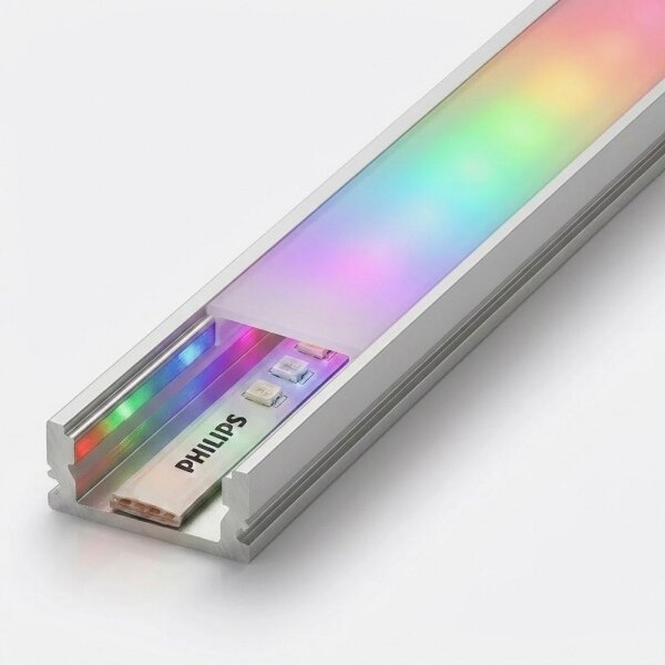 KIT 1x striscia LED RGBW WHITE AND COLOR LED/20W/230V 2 m + 2x profilo da incasso 1 m