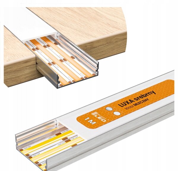 KIT 1x striscia LED RGBW WHITE AND COLOR LED/20W/230V 2 m + 2x profilo da incasso 1 m