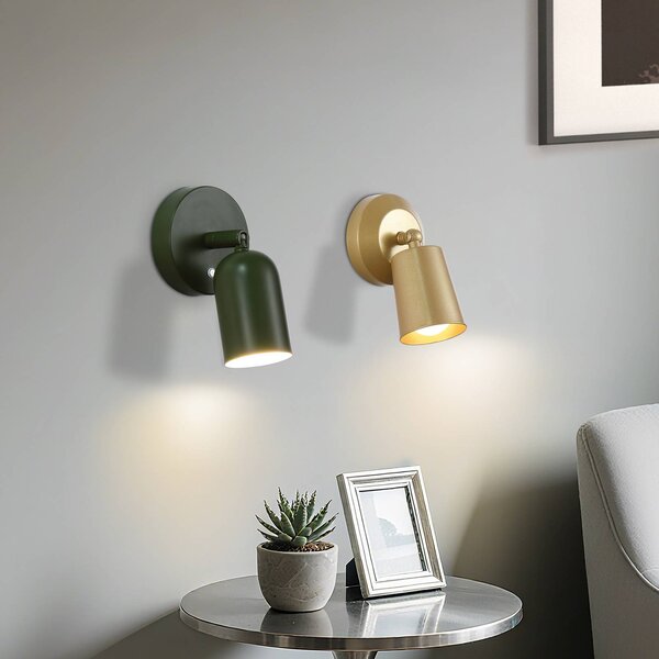 Searchlight Applique da parete a LED Cone, dimmerabile, Ottone / Oro, Soggiorno / Sala da pranzo, Metallo, Applique a LED