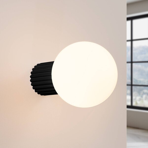 Applique da parete ORBI SOLLUX LIGHTING, dimmerabile, Nero, Bagno, Alluminio, Applique