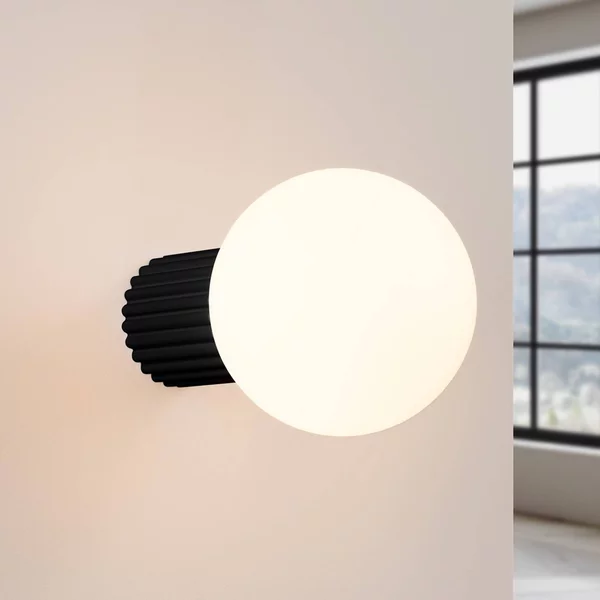 Applique da parete ORBI SOLLUX LIGHTING, dimmerabile, Nero, Bagno, Alluminio, Applique