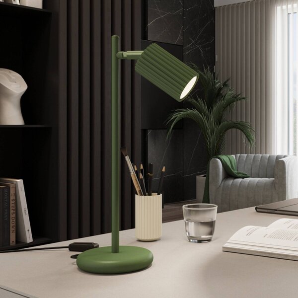 Lampada da tavolo ALORA SOLLUX LIGHTING, Verde, Soggiorno / Sala da pranzo, Alluminio, Lampada da tavolo