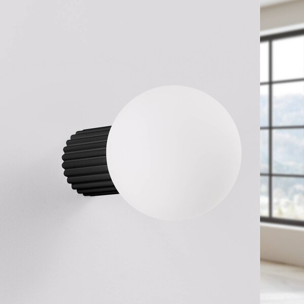 Applique da parete ORBI SOLLUX LIGHTING, dimmerabile, Nero, Bagno, Alluminio, Applique