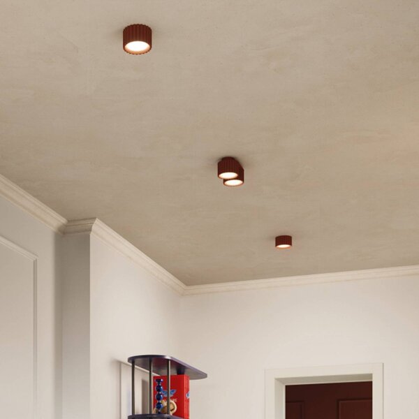 Plafoniera soffitto RIBLA SOLLUX LIGHTING, dimmerabile, Marrone / Ruggine, Soggiorno / Sala da pranzo, Alluminio, Plafoniera