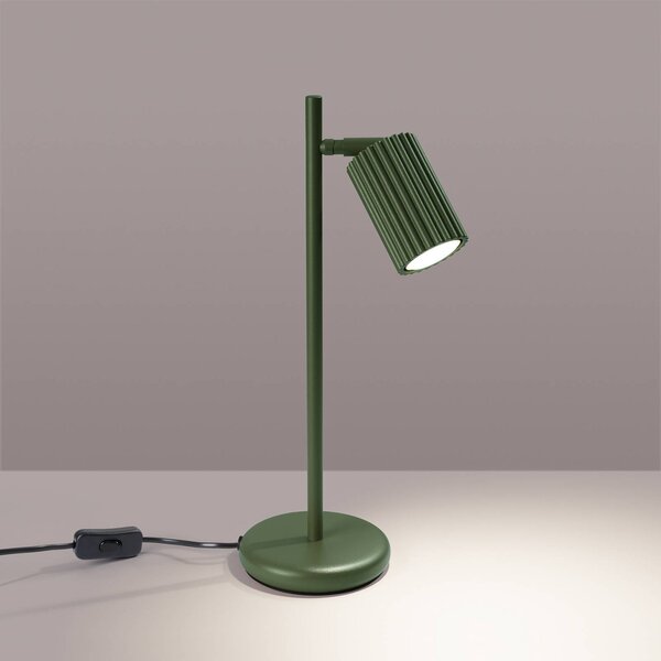 Lampada da tavolo ALORA SOLLUX LIGHTING, Verde, Soggiorno / Sala da pranzo, Alluminio, Lampada da tavolo