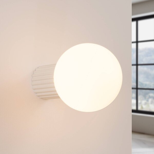Applique da parete ORBI SOLLUX LIGHTING, dimmerabile, Crema / Ambra, Bagno, Alluminio, Applique