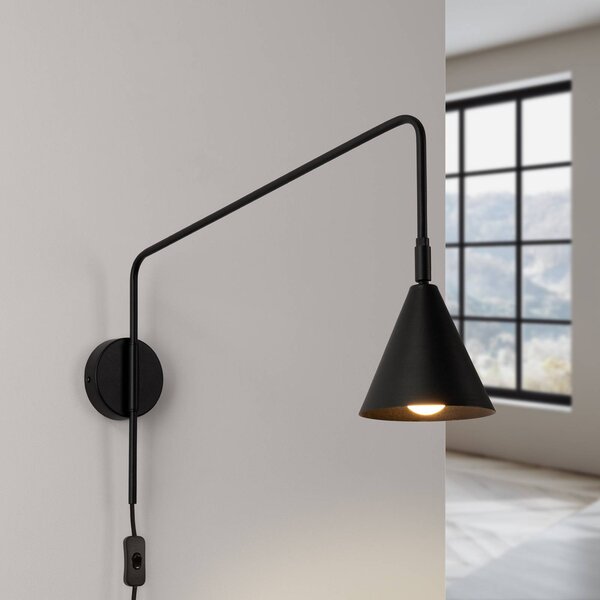 Applique da parete LYS SOLLUX LIGHTING, Nero, Soggiorno / Sala da pranzo, Metallo, Scandinavo, Applique