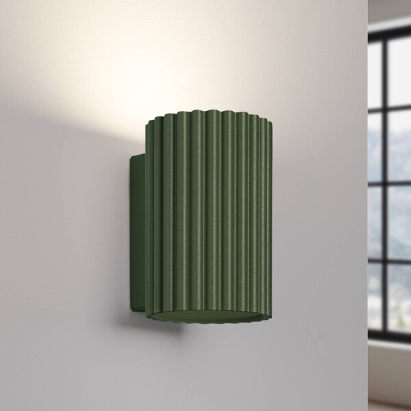 Applique da parete ALORA SOLLUX LIGHTING, dimmerabile, Verde, Soggiorno / Sala da pranzo, Alluminio, Applique