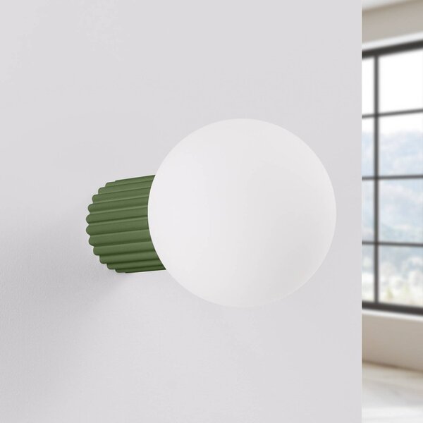 Applique da parete ORBI SOLLUX LIGHTING, dimmerabile, Verde, Bagno, Alluminio, Applique