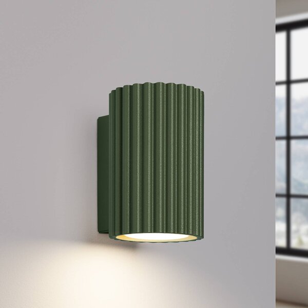 Applique da parete ALORA SOLLUX LIGHTING, dimmerabile, Verde, Soggiorno / Sala da pranzo, Alluminio, Applique