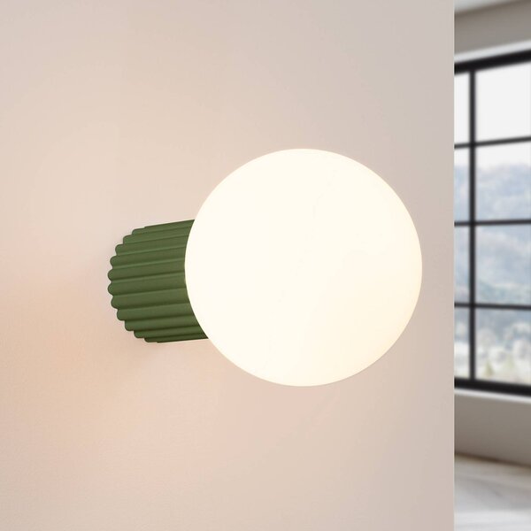 Applique da parete ORBI SOLLUX LIGHTING, dimmerabile, Verde, Bagno, Alluminio, Applique