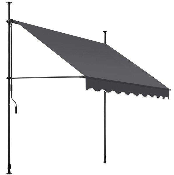 Tectake tenda a morsetto con manovella, altezza regolabile