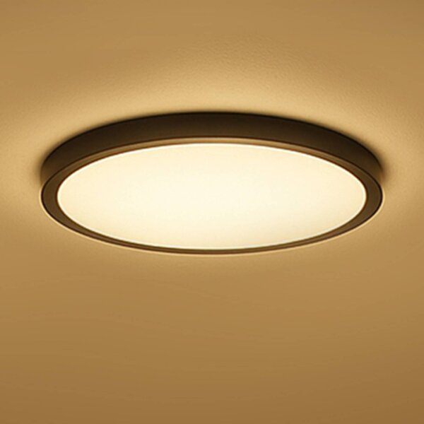 Calex Plafoniera smart Smart HALO, dimmerabile, Nero, Soggiorno / Sala da pranzo, Plastica, Moderno