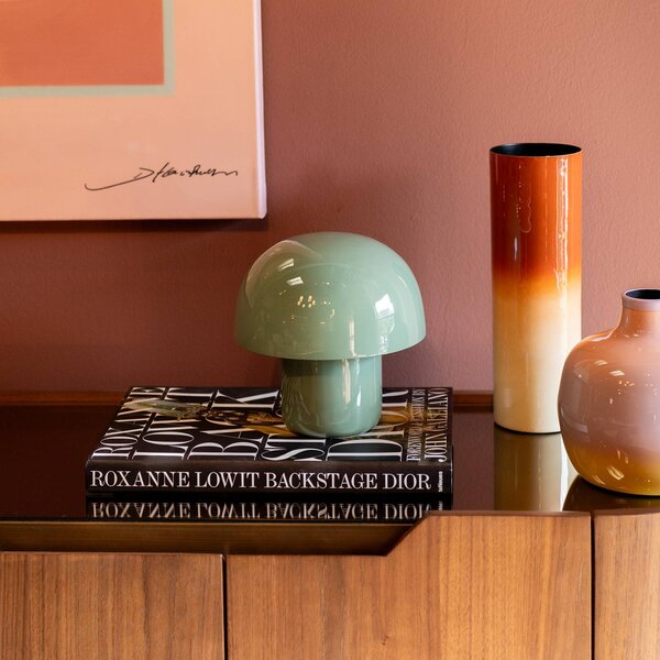 KARE Lampada da tavolo di design Mushroom, Verde, Soggiorno / Sala da pranzo, Metallo, Design, Lampada da tavolo