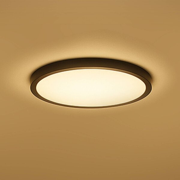 Calex Plafoniera smart Smart HALO, dimmerabile, Nero, Soggiorno / Sala da pranzo, Plastica, Moderno