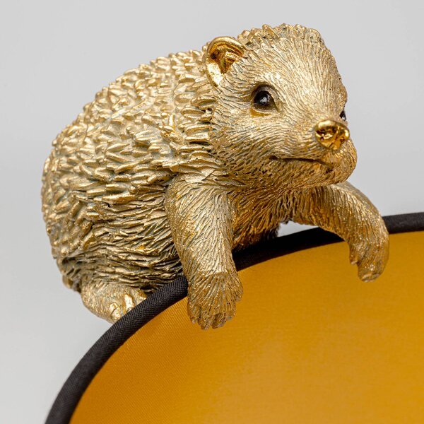 KARE Lampada da tavolo di design Animal Hedgehog Family, Ottone / Oro, Soggiorno / Sala da pranzo, Plastica, Design, Lampada da tavolo