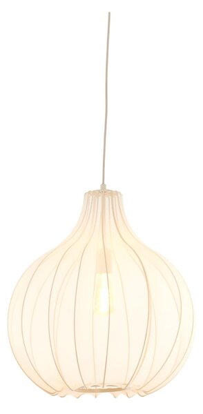 Lampadario beige con paralume in tessuto ø 50 cm Elati - Light & Living
