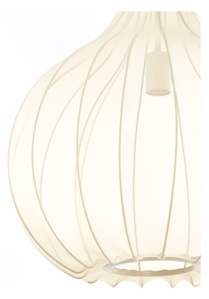 Lampadario beige con paralume in tessuto ø 50 cm Elati - Light & Living