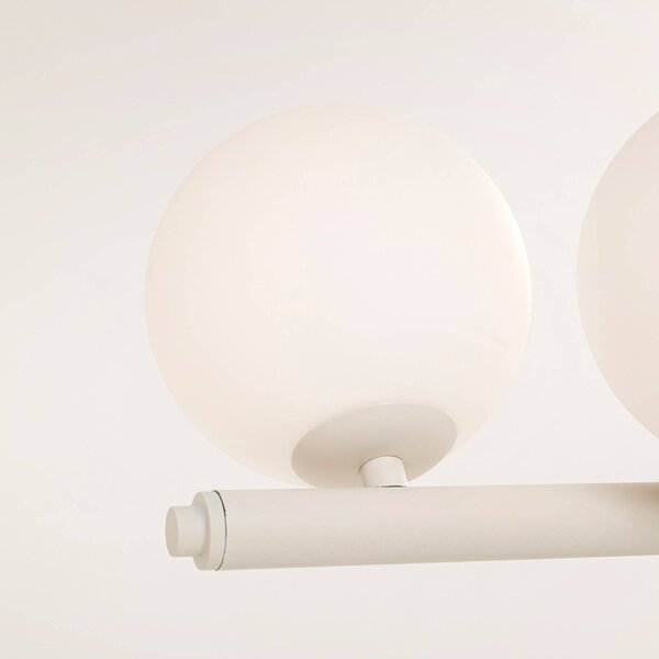 KARE Lampada a sospensione in vetro Scala Balls, dimmerabile, Crema / Ambra, Soggiorno / Sala da pranzo, Vetro, Design, Lampada a sospensione