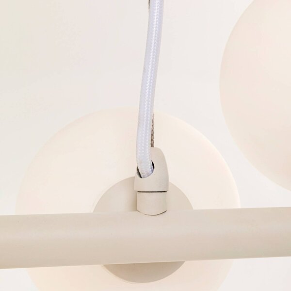 KARE Lampada a sospensione in vetro Scala Balls, dimmerabile, Crema / Ambra, Soggiorno / Sala da pranzo, Vetro, Design, Lampada a sospensione