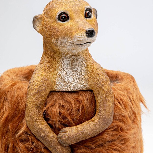 KARE Lampada da tavolo di design Animal Meerkat Fur, Marrone / Ruggine, Soggiorno / Sala da pranzo, Plastica, Design, Lampada da tavolo
