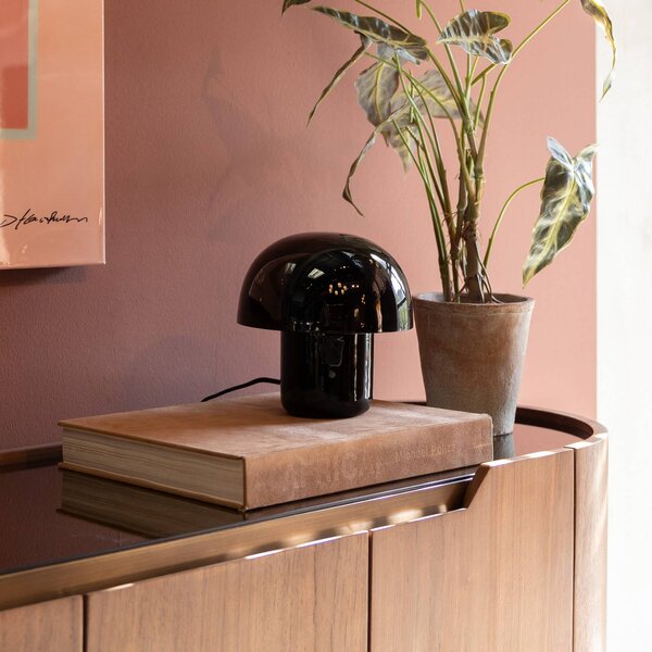 KARE Lampada da tavolo di design Mushroom, Nero, Soggiorno / Sala da pranzo, Metallo, Design, Lampada da tavolo