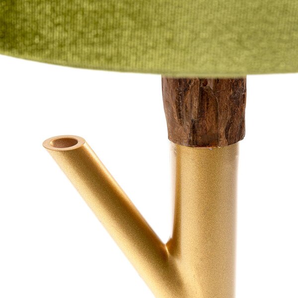 KARE Lampada da tavolo di design Twig, Verde, Soggiorno / Sala da pranzo, Tessuto / Stoffa / Seta, Design, Lampada da tavolo