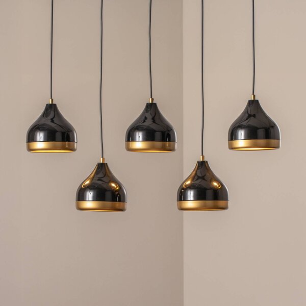 Lampada a sospensione Yildo Opviq, dimmerabile, Nero, Soggiorno / Sala da pranzo, Metallo, Moderno, Lampada a sospensione