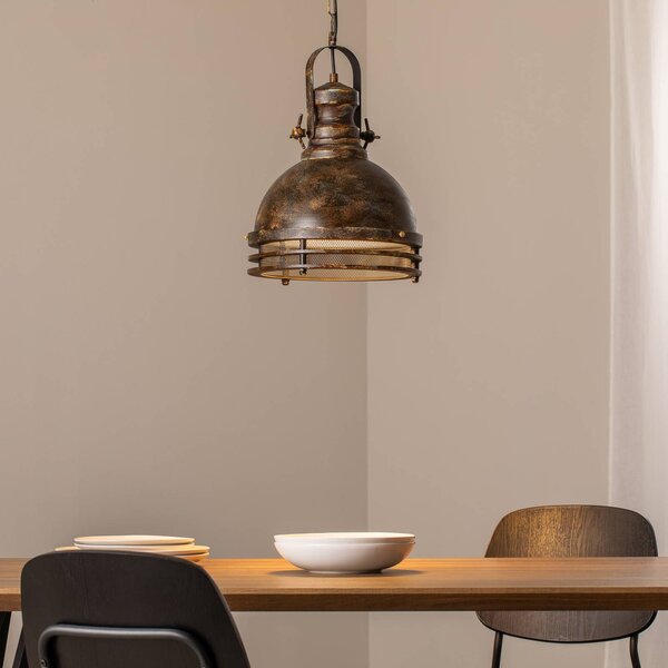 Lampada a sospensione Saglam Opviq, dimmerabile, Bronzo / Ottone antico, Soggiorno / Sala da pranzo, Metallo, Vintage, Lampada a sospensione