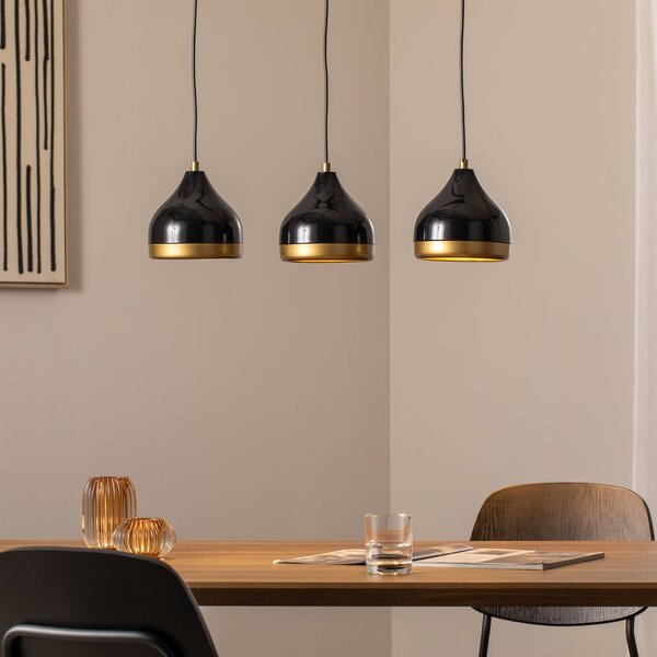 Lampada a sospensione Yildo Opviq, dimmerabile, Nero, Soggiorno / Sala da pranzo, Metallo, Moderno, Lampada a sospensione