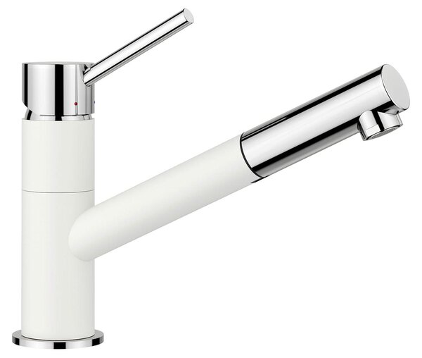 BLANCO KANO-S miscelatore cucina bassa pressione granito argento bianco/cromo tubo flessibile spray