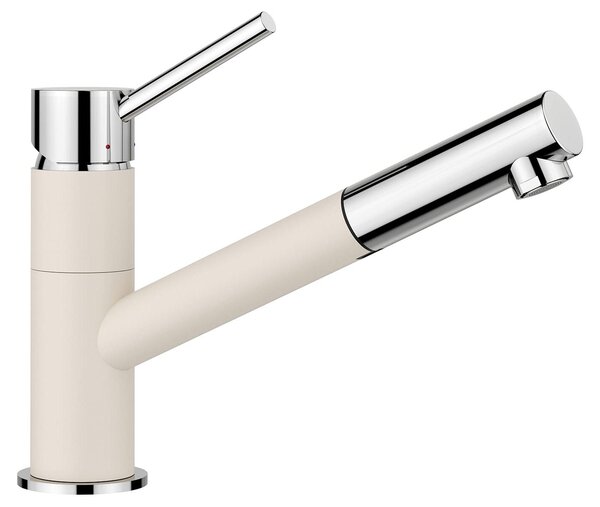 BLANCO KANO-S Miscelatore da cucina Bassa pressione bianco morbido/cromo Tubo flessibile spray