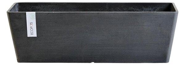 Fioriera Bruges ECOPOTS in plastica colore grigio scuro H 17 cm, L 55 x P 17 cm