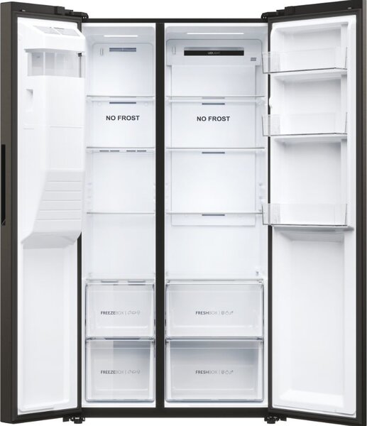 Haier Frigorifero Americano Side by Side Capacit 511 Litri No Frost Classe D colore Nero - HSR5918DIPB
