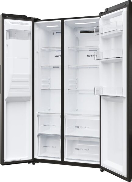 Haier Frigorifero Americano Side by Side Capacit 511 Litri No Frost Classe D colore Nero - HSR5918DIPB