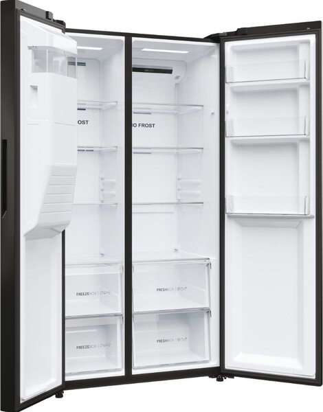 Haier Frigorifero Americano Side by Side Capacit 511 Litri No Frost Classe D colore Nero - HSR5918DIPB
