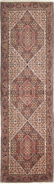 Tappeto Bidjar Persia Geometrico Rosso Crema 74x251 Cm