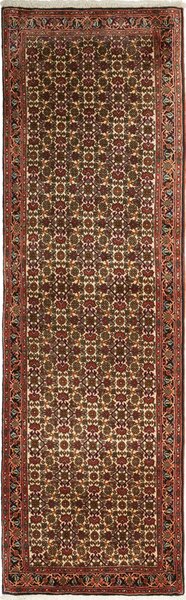 Tappeto Bidjar Persia Geometrico Marrone Beige 65x211 Cm