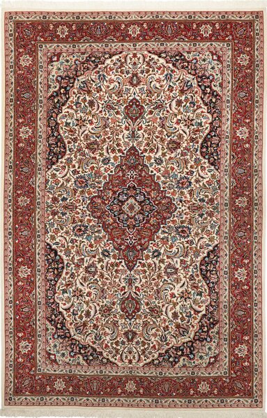 Tappeto Ilaam Persia Medaglione Crema Rosso 138x212 Cm