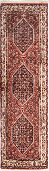 Tappeto Bidjar Persia Astratto Rosso Blu 64x220 Cm