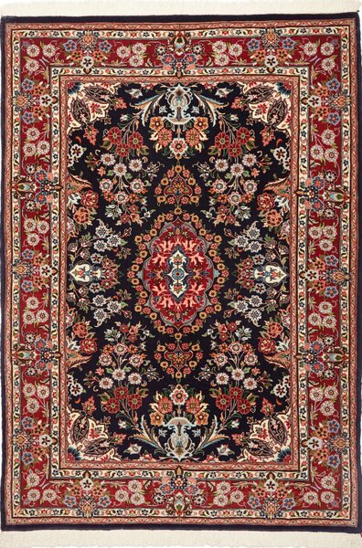 Tappeto Ilaam Persia Medaglione Blu Scuro Rosso 102x145 Cm