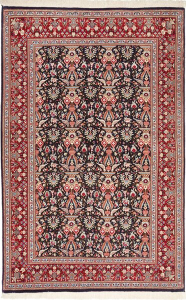 Tappeto Ilaam Persia Floreale Blu Scuro Rosso 101x154 Cm