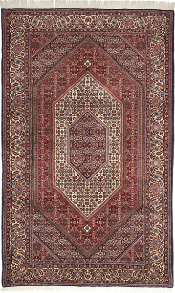 Tappeto Bidjar Persia Medaglione Rosso Crema 140x228 Cm