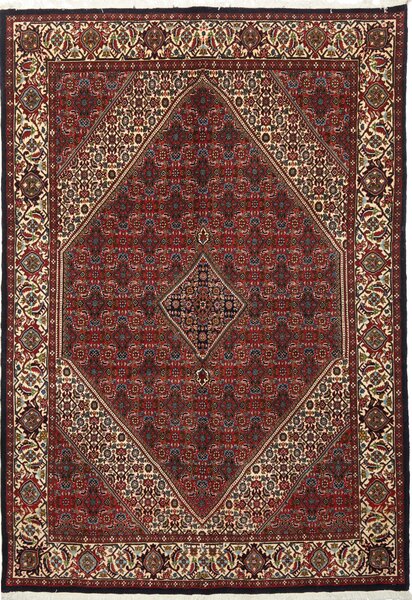 Tappeto Bidjar Persia Geometrico Rosso Avorio 144x202 Cm