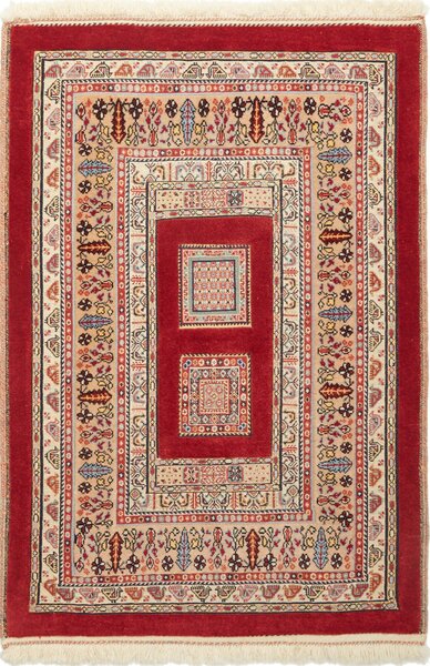 Tappeto Nimbaft Persia Geometrico Rosso Beige 80x116 Cm