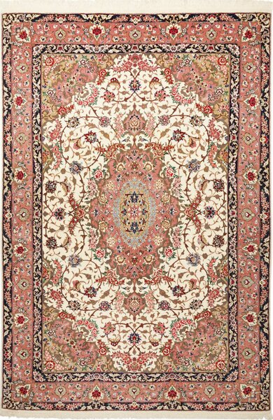 Tappeto Ilaam Persia Medaglione Avorio Salmone 131x194 Cm