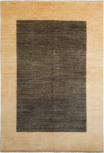 Tappeto Shayan Pakistan Geometrico Antracite Sabbia 150x190 Cm