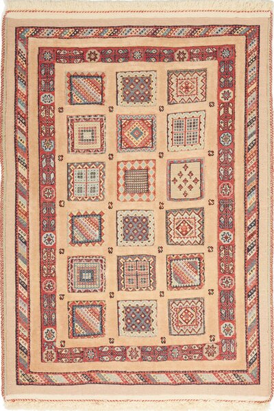 Tappeto Nimbaft Persia Astratto Beige Rosso 85x118 Cm