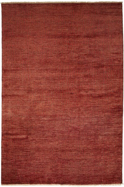Tappeto Shayan Pakistan Astratto Rosso Mattone Sfumato 198x297 Cm