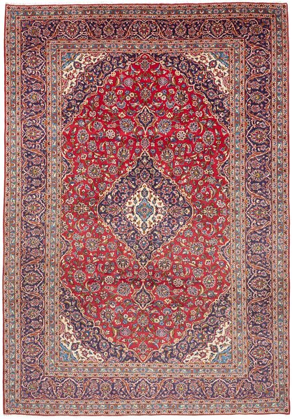 Tappeto Ardakan Persia Medaglione Rosso Blu Notte 247x360 Cm